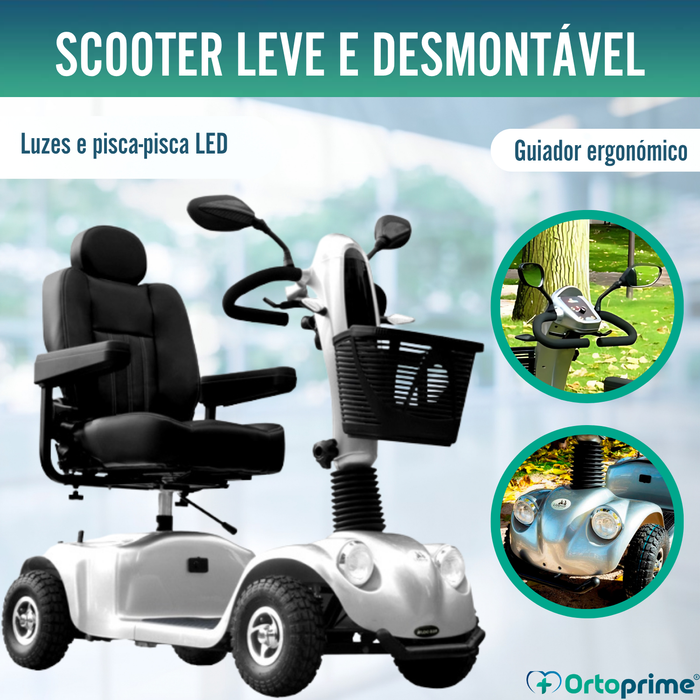 Scooter Eléctrica para Adultos | Suspensão Integral 4 Rodas