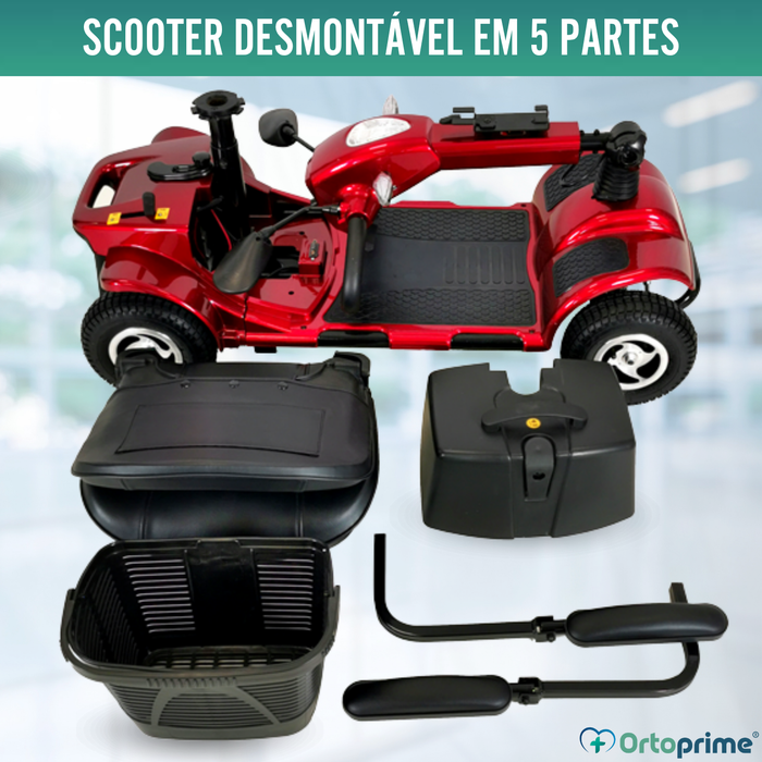 Scooter Mobilidade Reduzida Dobrável | Amortecimento Integral