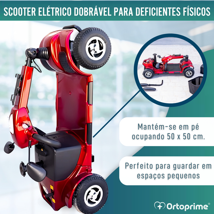 Scooter Mobilidade Reduzida Dobrável | Amortecimento Integral