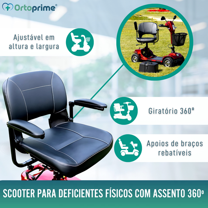 Scooter Mobilidade Reduzida Dobrável | Amortecimento Integral
