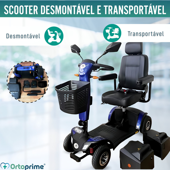 Scooter para Deficientes Compacto | Suspensão Integral