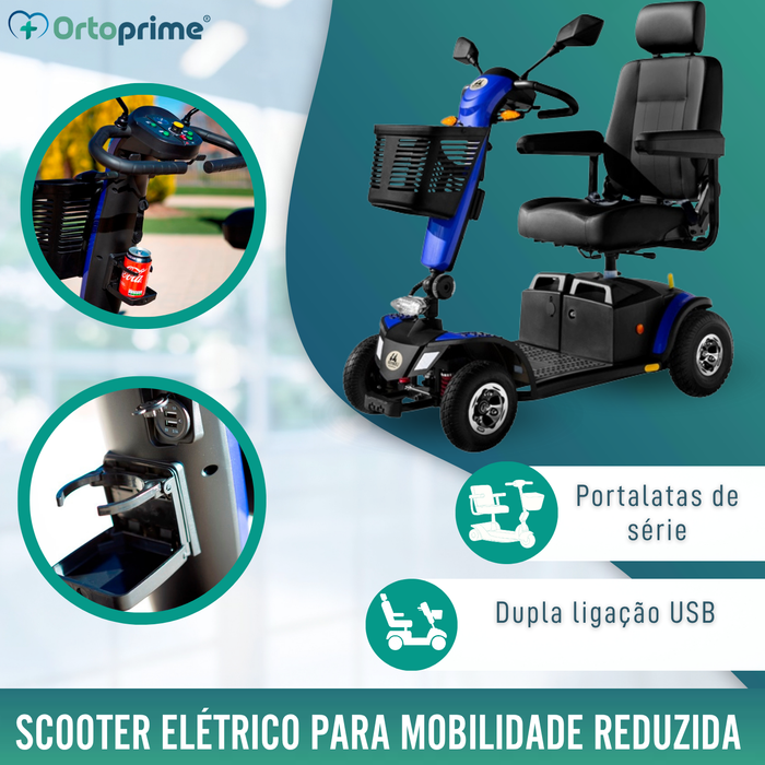 Scooter para Deficientes Compacto | Suspensão Integral