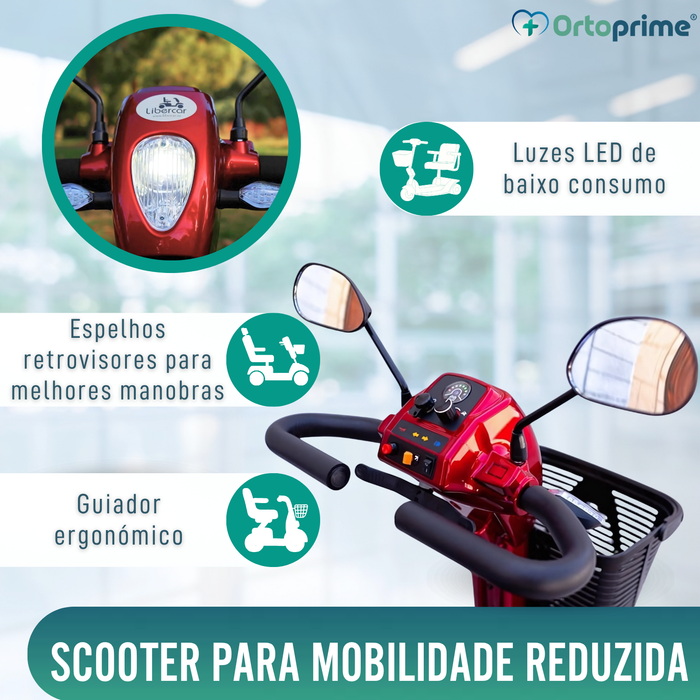 Scooter Mobilidade Reduzida Dobrável | Amortecimento Integral