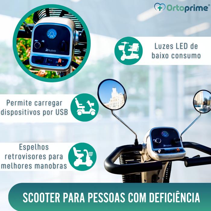 Scooter Elétrica para Adultos de Alta Gama | 4 Rodas