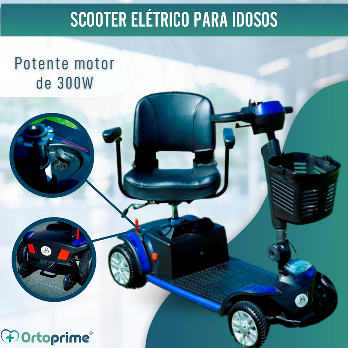 Scooter Elétrico Compacto e Desmontável | 4 Rodas