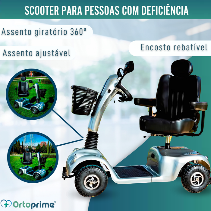 Scooter Eléctrica para Adultos | Suspensão Integral 4 Rodas