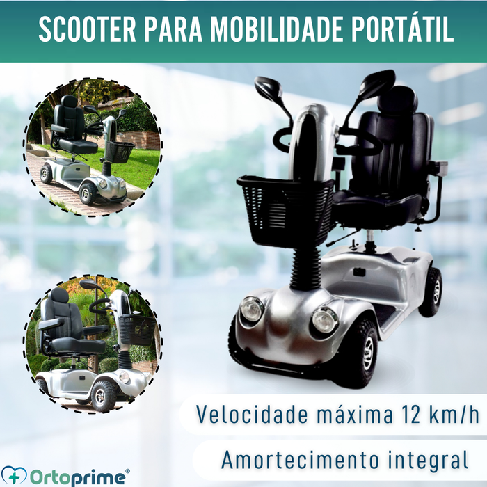Scooter Eléctrica para Adultos | Suspensão Integral 4 Rodas