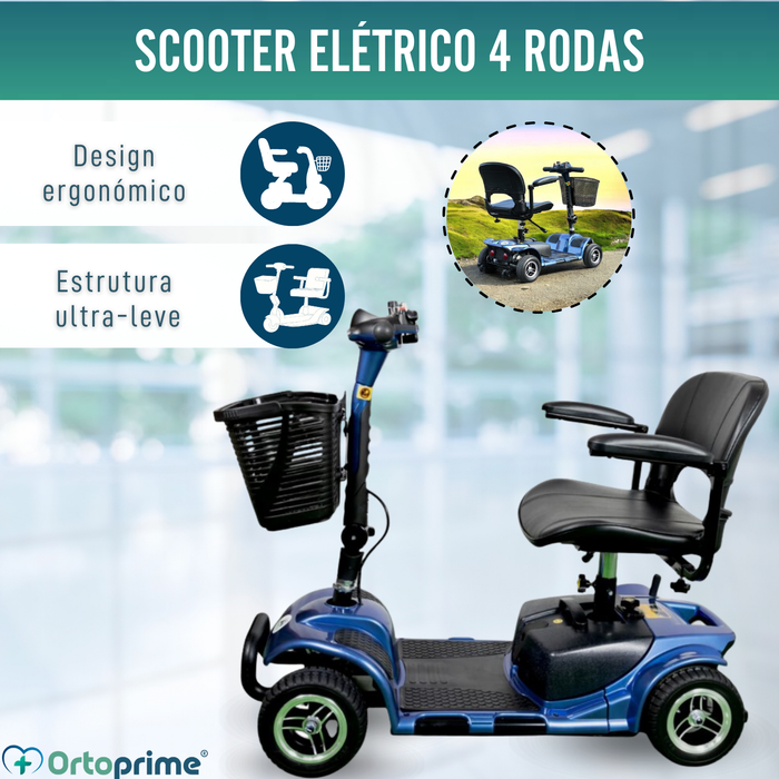 Scooter para Mobilidade Reduzida Desmontável | 4 Rodas