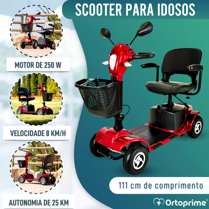 Scooter Mobilidade Reduzida Dobrável | Amortecimento Integral