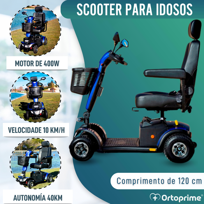 Scooter para Deficientes Compacto | Suspensão Integral