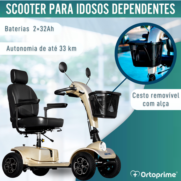 Scooter Elétrica para Adultos de Alta Gama | 4 Rodas