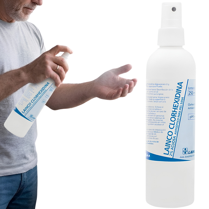 Spray Antisséptico de Clorohexidina 2% | Solução Aquosa 250 ml