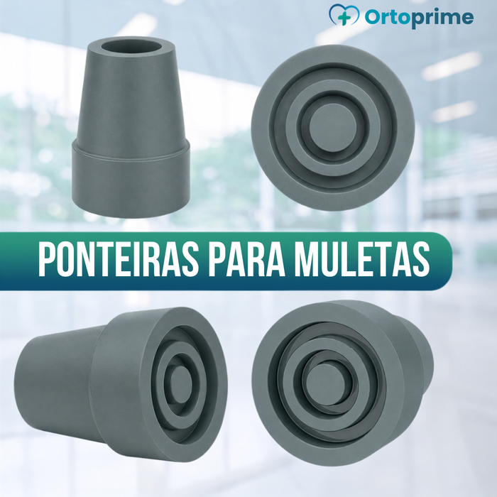 Ponteira Antiderrapante para Bengala e Muleta | 2 Unid