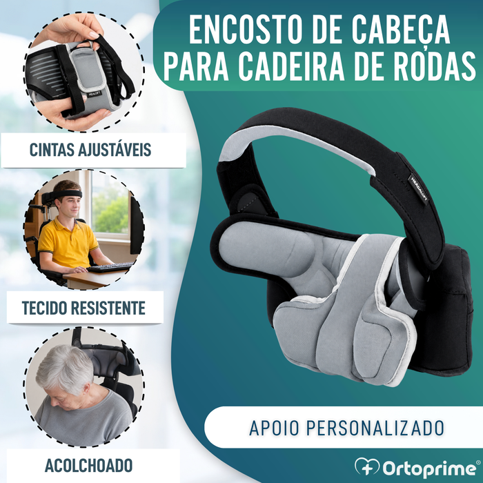 Encosto de Cabeça para Cadeira de Rodas Ajustável | 2 Modelos