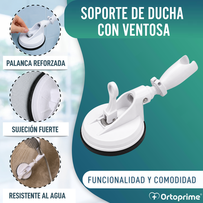 Suporte de Chuveiro com Ventosa e Alavanca | Universal