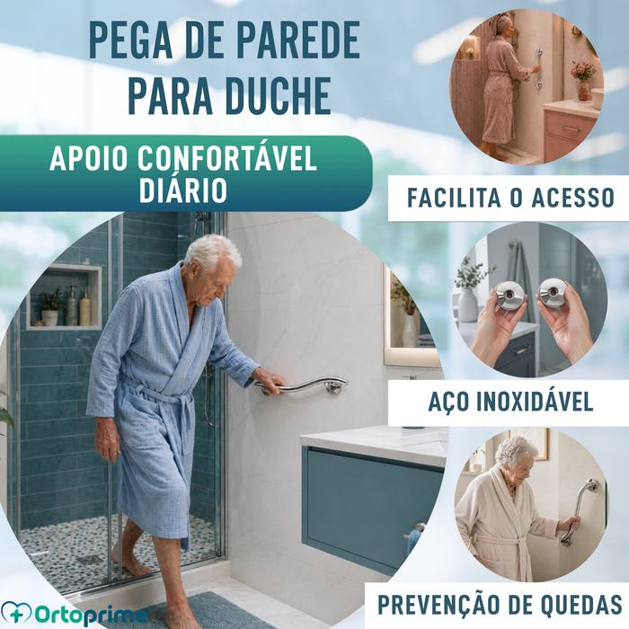 Barra de Apoio para Banho em Aço Inox | 35 cm