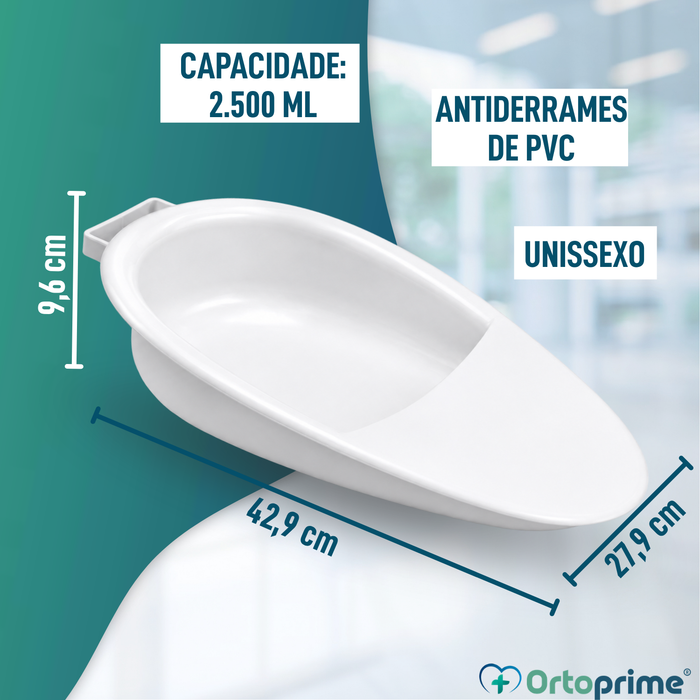 Arrastadeira para Adultos 2,5 Litros | Urinol de Cama Unissexo