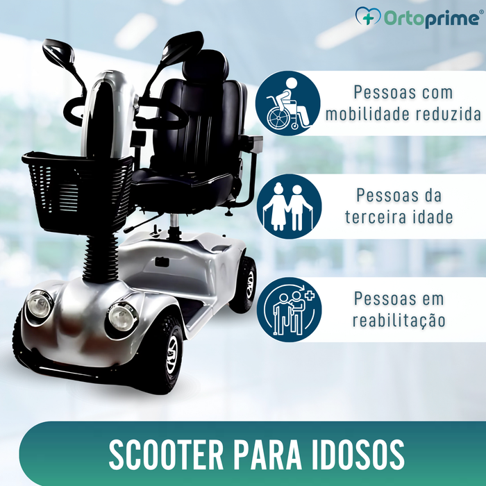 Scooter Eléctrica para Adultos | Suspensão Integral 4 Rodas