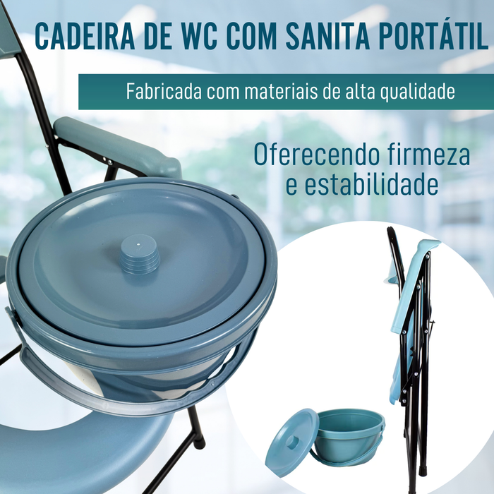 Cadeira WC Dobrável para Idosos | Sanita Portátil Adultos