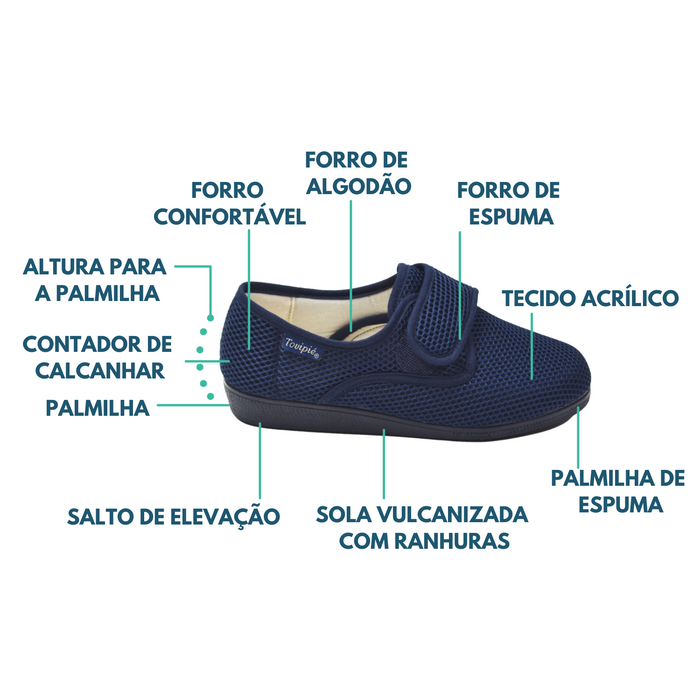 Sapato Ortopédico Premium com Velcro - Senhora