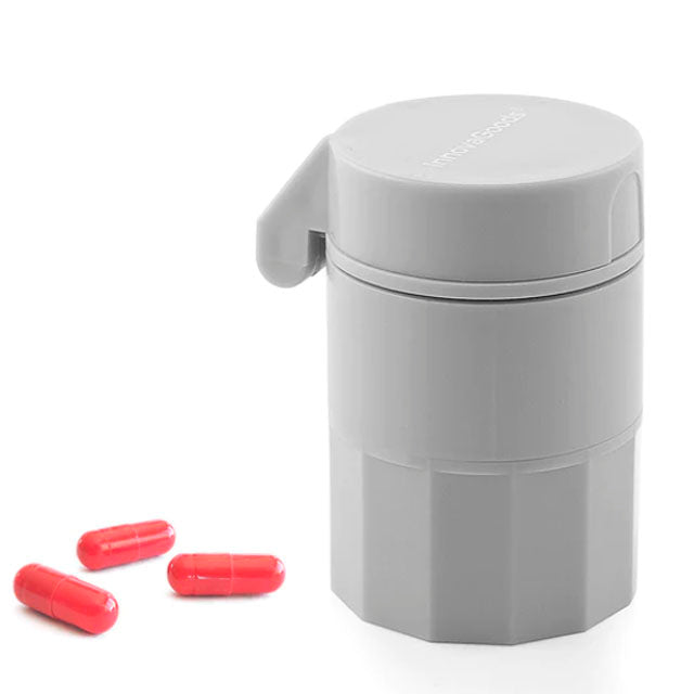 Caixa de Comprimidos Multifuncional com Cortador e Triturador - 5 em 1