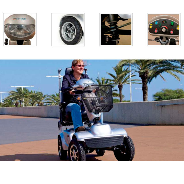 Scooter Elétrica Quatro Rodas Para Deficientes Duo Todo-o-Terreno
